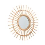 specchio vintage in rattan