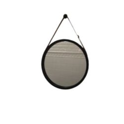 specchio da barbiere rotondo nero
