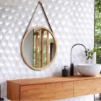specchio barbiere legno