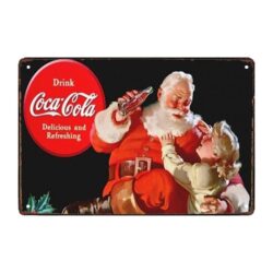 placca metallo vintage santa coca cola nipote