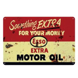 vintage metal plate esso extra motor oil 1