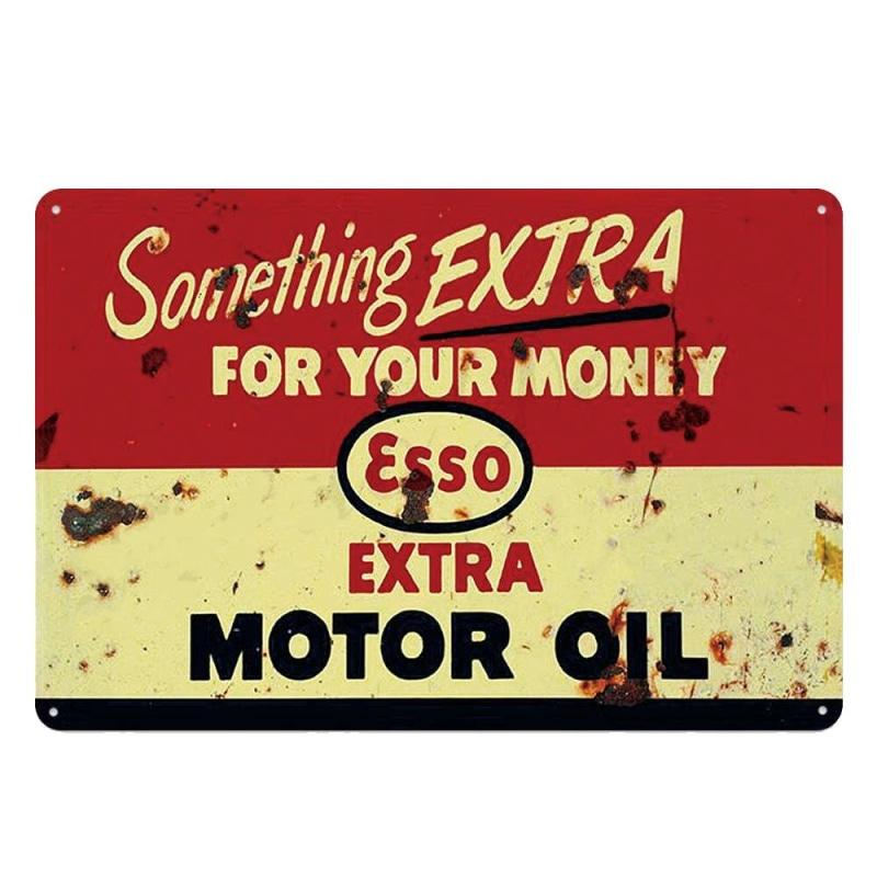 vintage metal plate esso extra motor oil 1 vintage metal plate esso extra motor oil 1