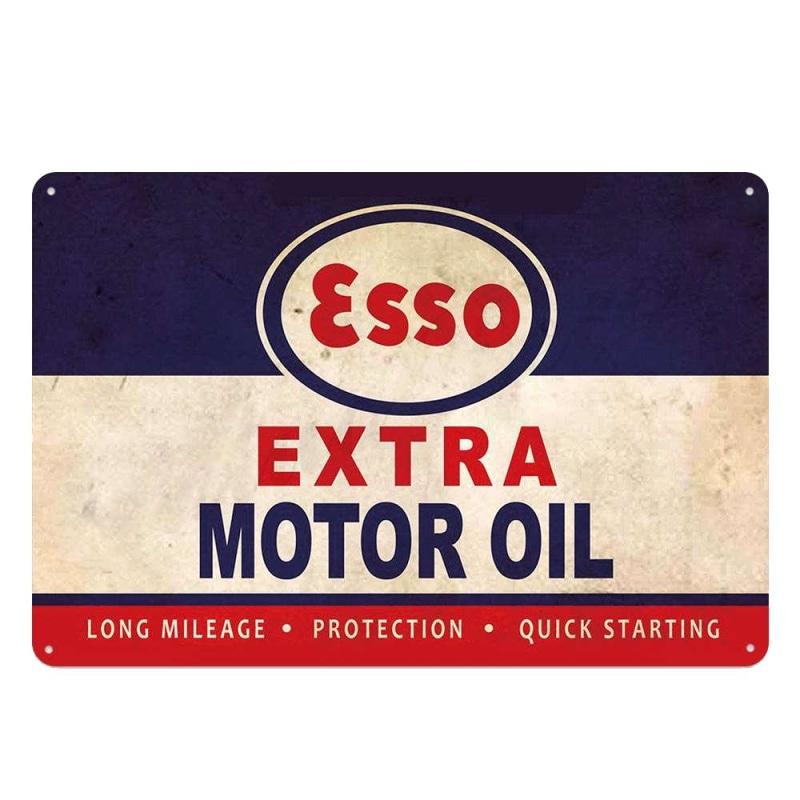 olio motore esso placca metallica vintage olio motore esso placca metallica vintage