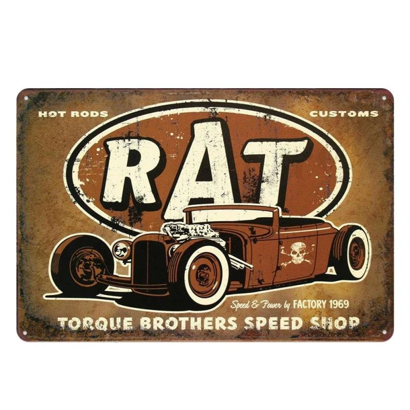 piastra metallica vintage rat hot rod piastra metallica vintage rat hot rod