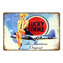 placca metallo vintage lucky strike