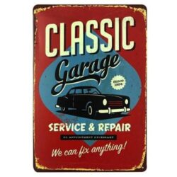 placca metallo auto vintage