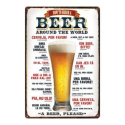 piastra metallica per birra