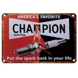 placca metallo campione vintage