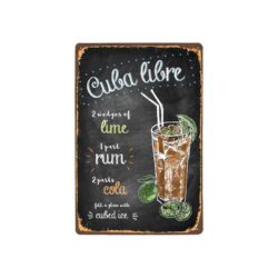 placca metallica cuba libre