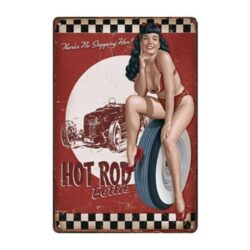 placca pin up in metallo deco
