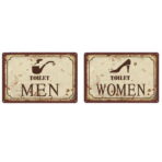 placca metallo deco wc