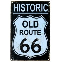 placca metallica decorativa route 66