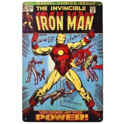 iron man piastra metallica