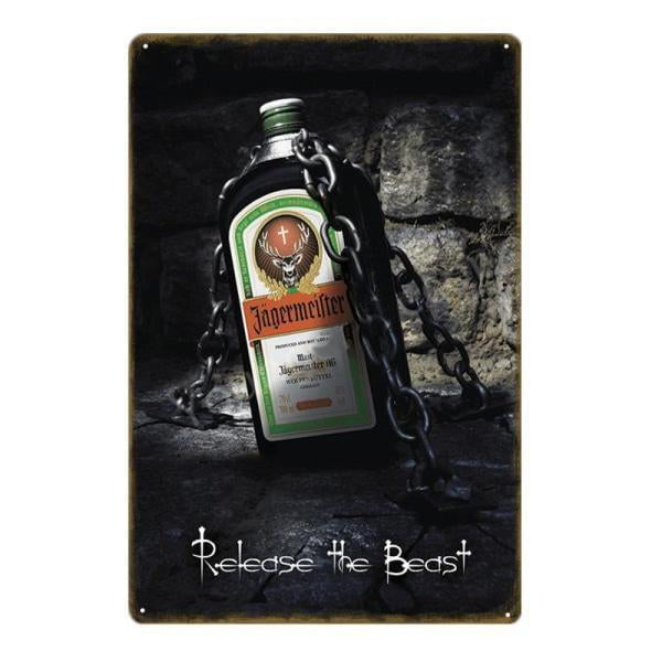 placca metallo vintage jagermeister placca metallo vintage jagermeister