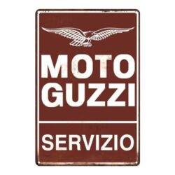 targa metallo moto guzzi