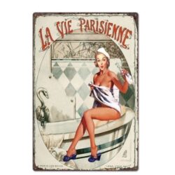 placca metallica pin up anni 50