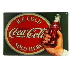 piastra in metallo retro coca cola