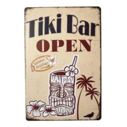 piastra in metallo tiki bar