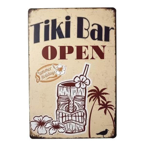 piastra in metallo tiki bar piastra in metallo tiki bar
