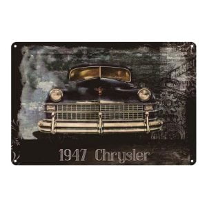 piastra metallica vintage 1947 chrysler