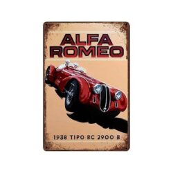placca metallo alfa romeo vintage