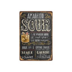 piatto metallo amaretto sour vintage