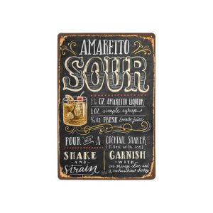 piatto metallo amaretto sour vintage
