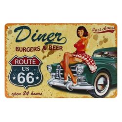 placca metallo vintage americana
