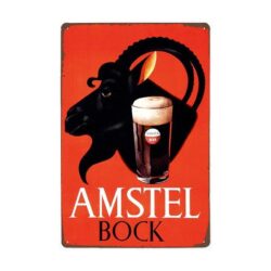 bock amstel placcato metallico vintage