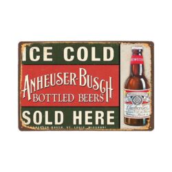 vintage metal plate anheuser busch 1