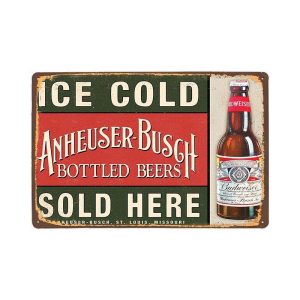 vintage metal plate anheuser busch 1