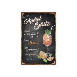 piastra metallo vintage aperol spritz