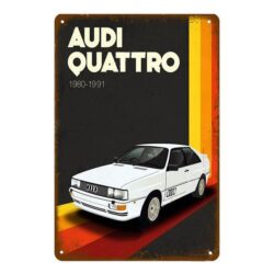 placca metallo audi vintage