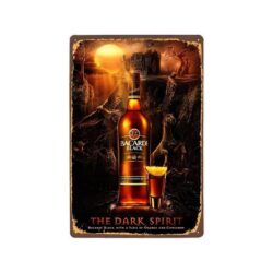 piastra metallo bacardi vintage