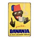 placca metallo vintage banania