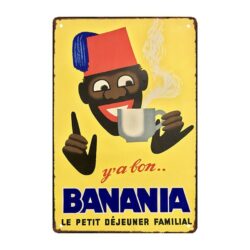 placca metallo vintage banania