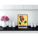 placca metallo vintage banania