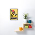 placca metallo vintage banania