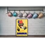 placca metallo vintage banania