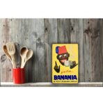 placca metallo vintage banania