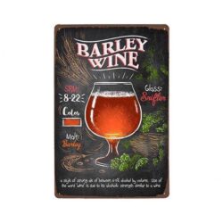 placca metallo vintage barley wine