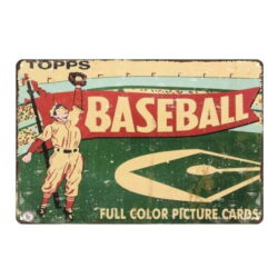targhe metallo carte da baseball vintage