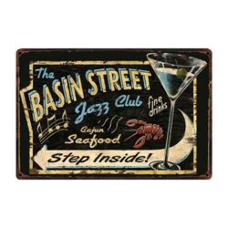vintage metal plate bassin street 2