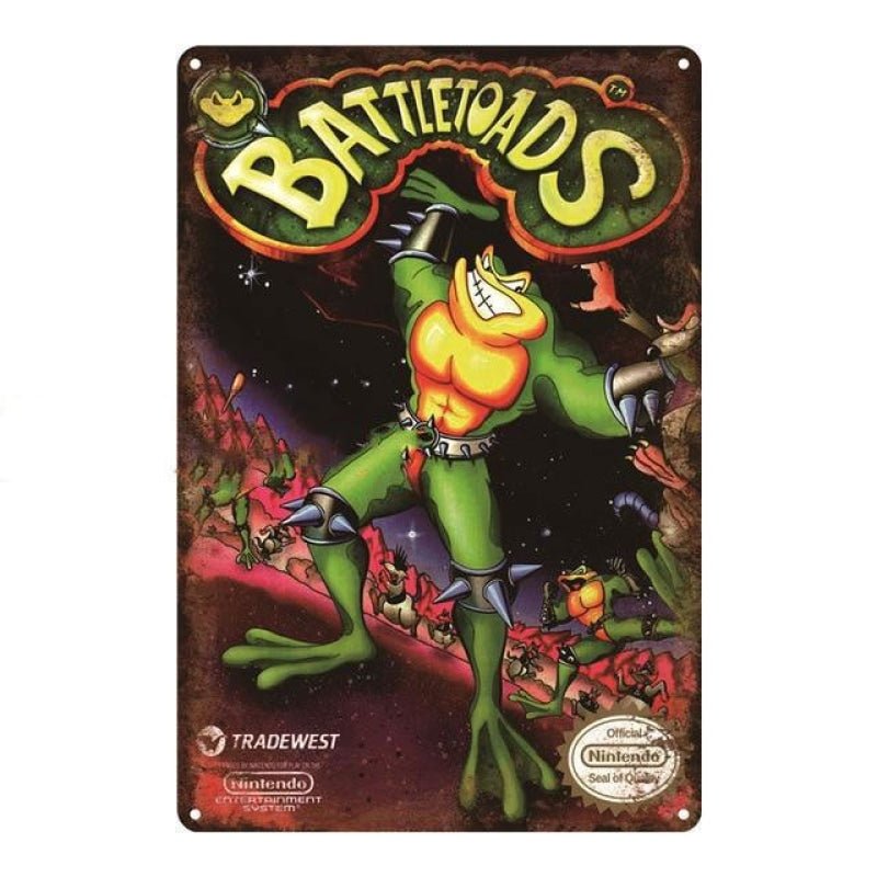 placca metallo vintage battletoads placca metallo vintage battletoads