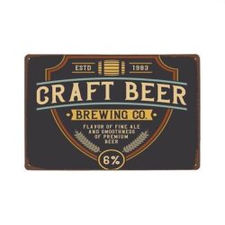 piastra metallo artigianale birra vintage