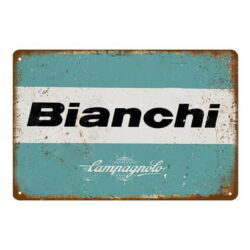 placca metallo vintage bianchi
