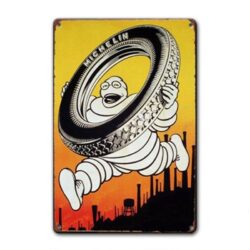 piastra metallo vintage bidendum michelin pneumatico