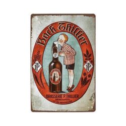 placca metallo vintage block thillier