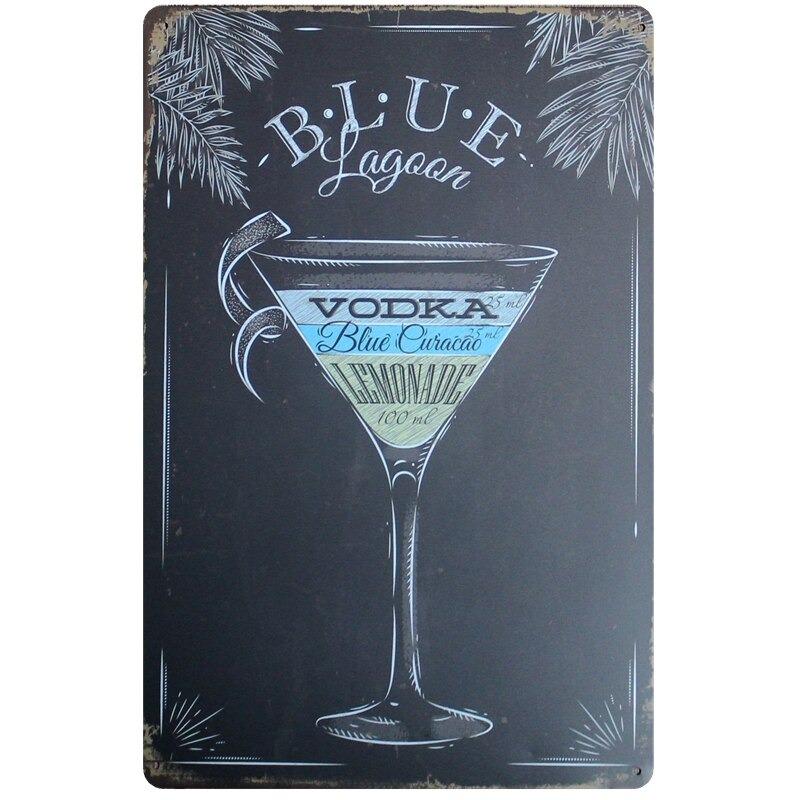 placca metallo vintage blu lagoon placca metallo vintage blu lagoon