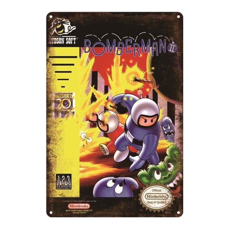 piastra metallica vintage bomberman ii piastra metallica vintage bomberman ii